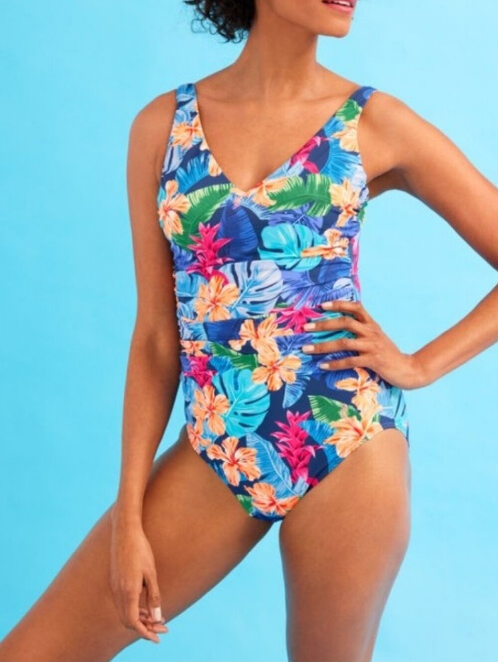 Miraclesuit Blockbuster Tropical One Piece / Talbots Col. Nwot Size 10 Nwot